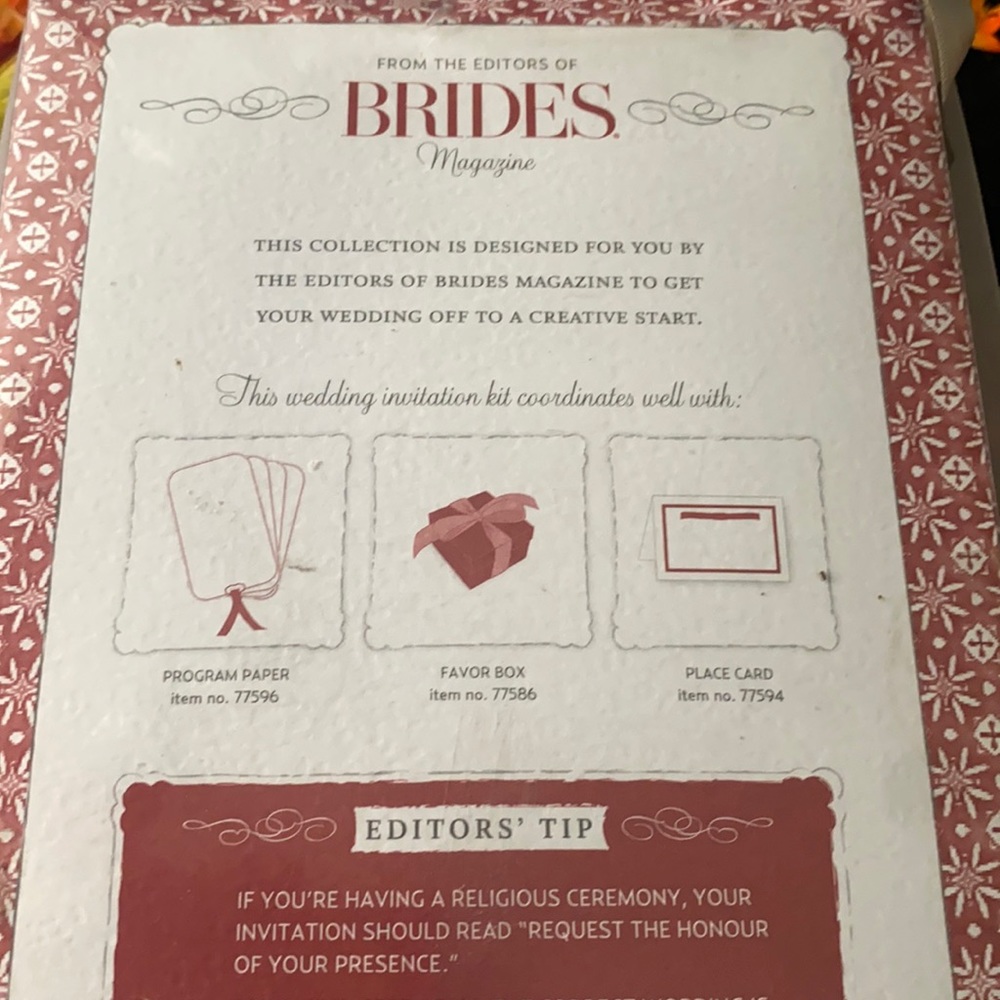 BRand new invitation set